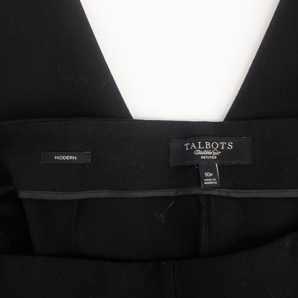 Talbots Petite Modern Black Ankle Pants 10P Timeless Workwear - Picture 6 of 8